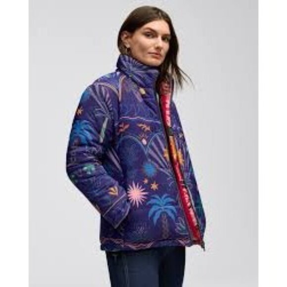 Johnny Was Pia Del Mar Puffer Jacket Reversible Size Small New with Tag - Picture 3 of 5